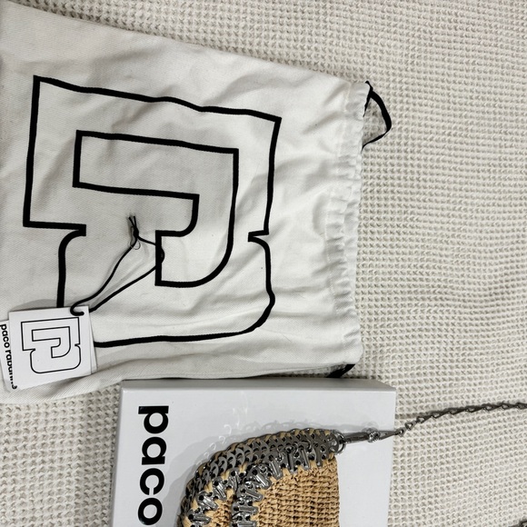 Paco Rabanne raffia & chain bag: NWT - Picture 4 of 8